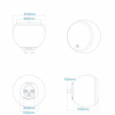 Полочная акустика Gallo Acoustics Micro In-Ceiling Mount (White - Paintable)